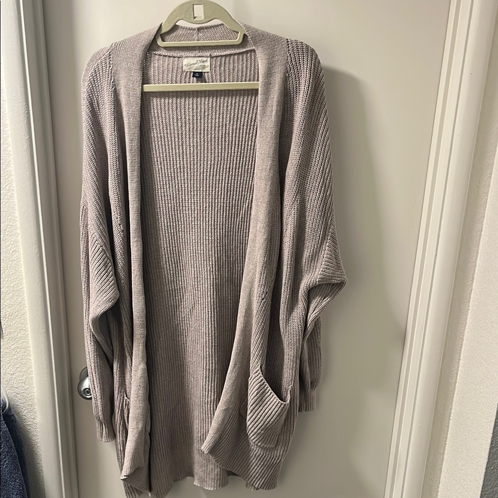 Universal Thread Cream Open Front Cardigan Sweater
